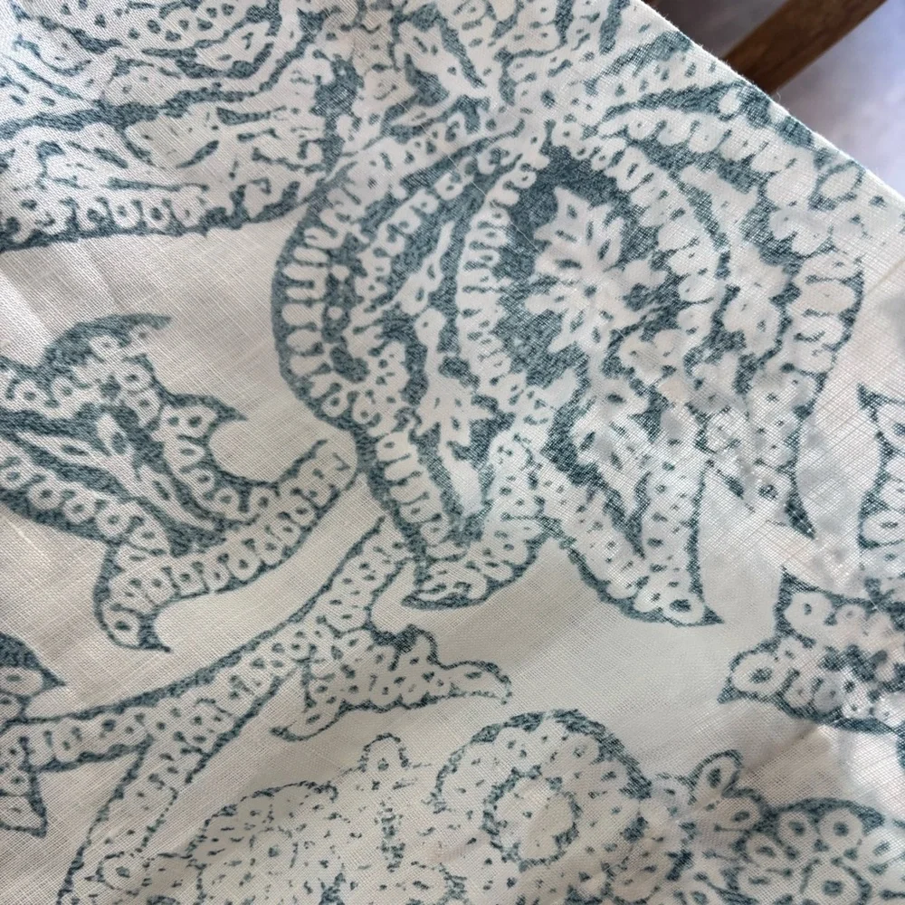Restoration Hardware Linen Euro Sham Made In Italy Distressed Scroll~1 Sham ONLY